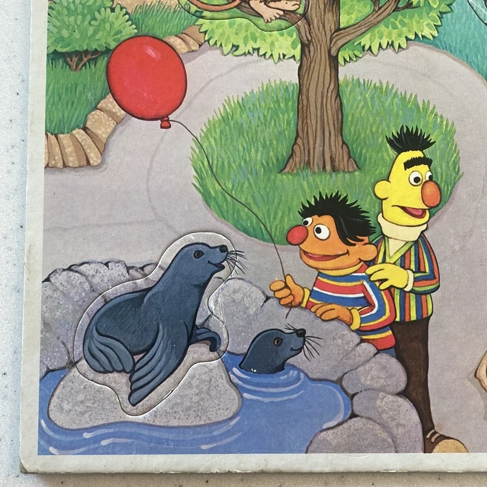 VINTAGE Sesame Street Frame Tray Puzzles 1970’s & 1980’s